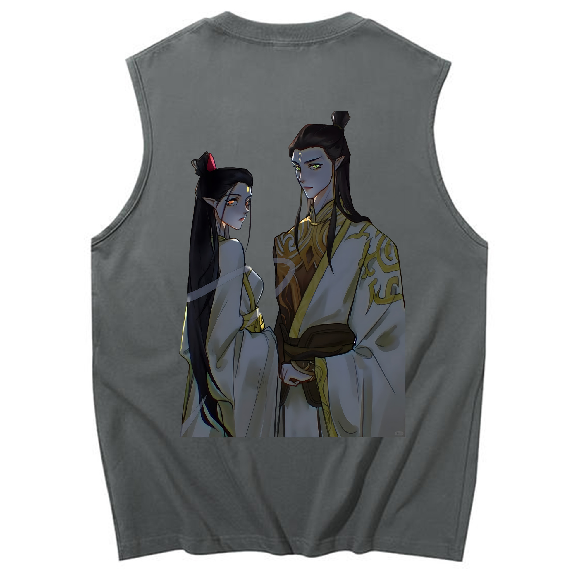 （画像用） Ne Zha 2 ナタ 魔童の大暴れ コットン100％タンクトップ（背面プリント）
